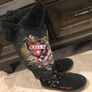 Ed hardy size 10 boot